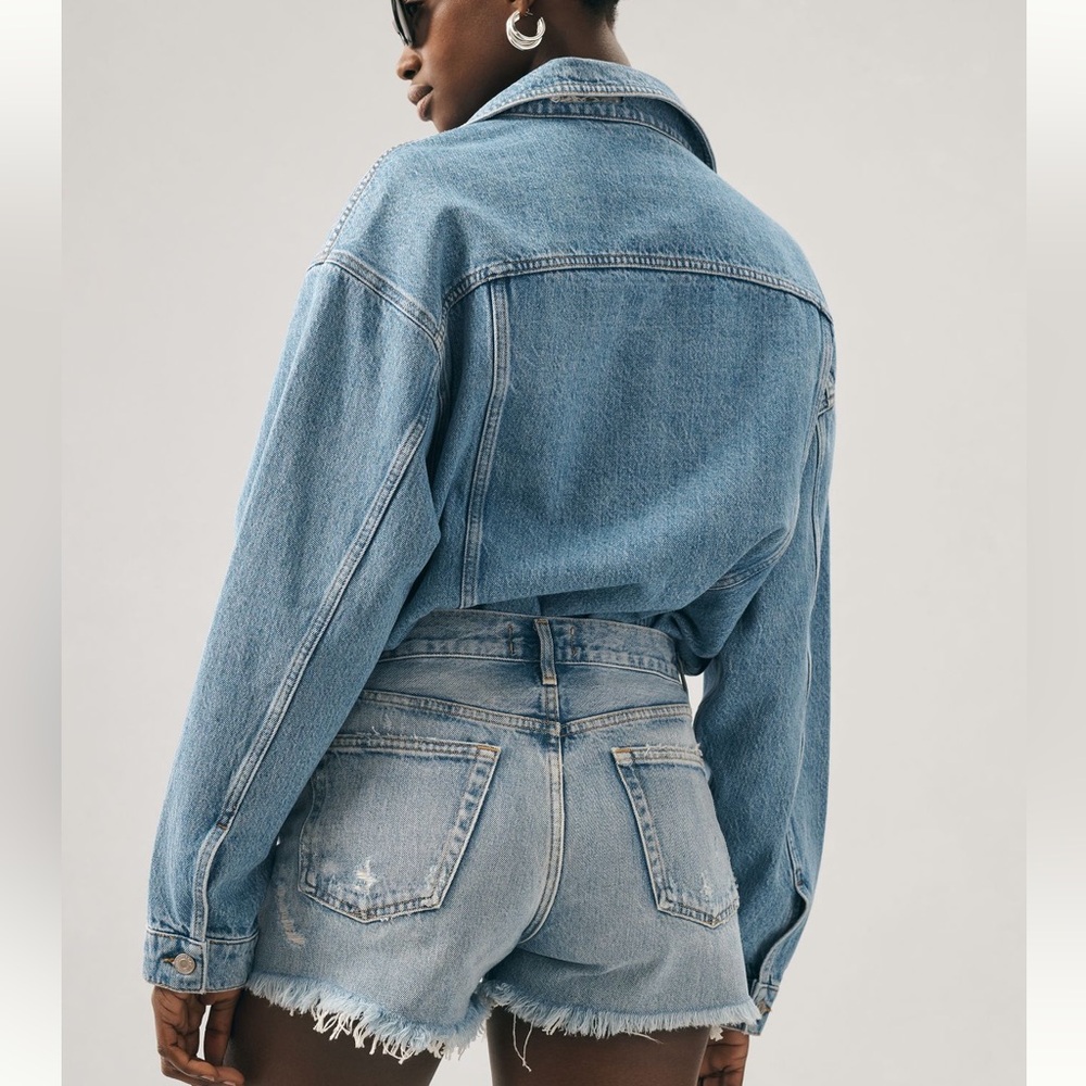 AGOLDE Parker Denim Fray Shorts